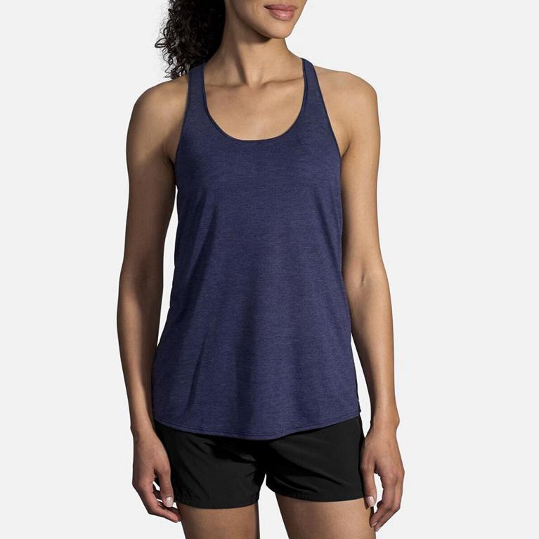 Brooks Distance Womens Running Tank Top - Blue - Indonesia (BKPV-20358)